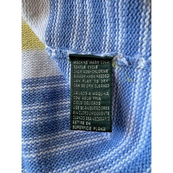 Lauren Ralph Lauren Sweater Crew Neck Pastel Striped Rainbow MED - Picture 6 of 8